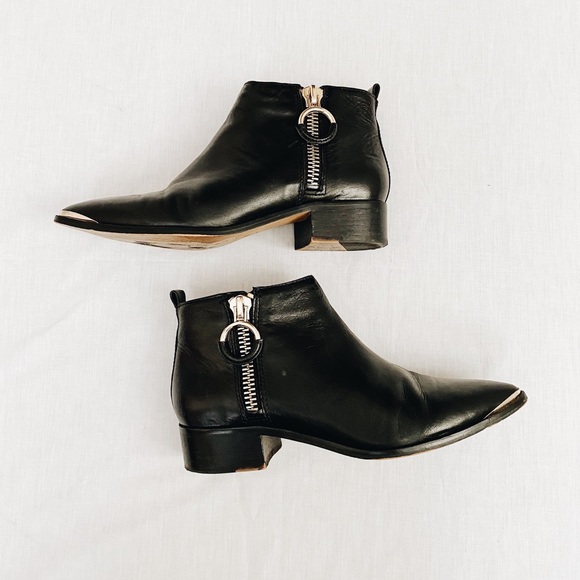 1. State Black Leather Booties - Picture 1 of 5